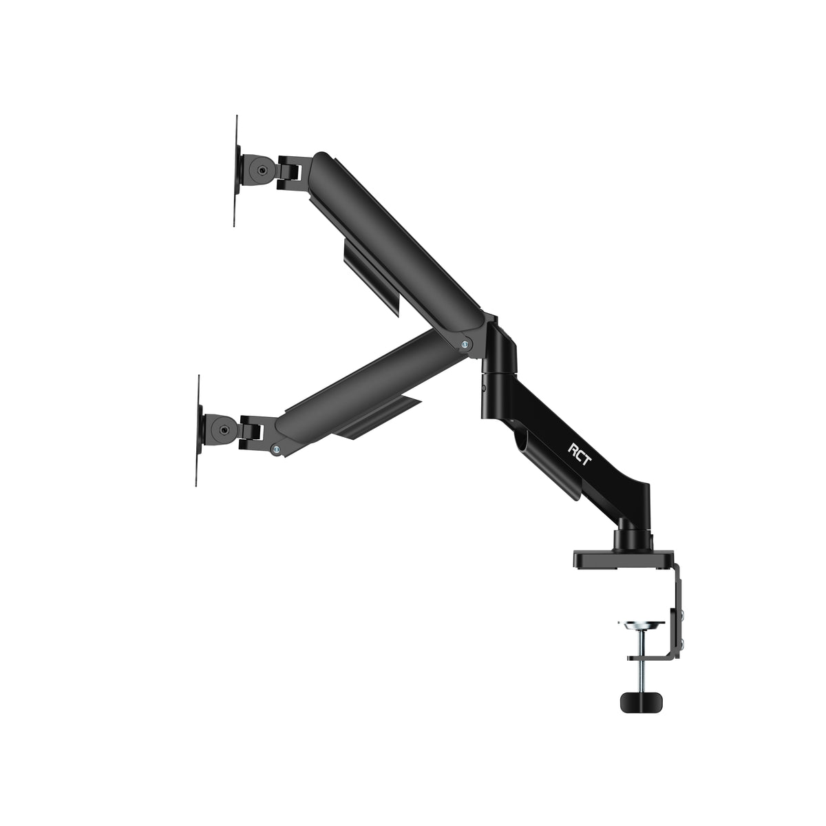 BRACKET 17'' - 32'' dual monitor mount; gas spring: tilt; swivel & rotate; VESA Compatible 75x75 & 100x100; up to 9Kg per screen