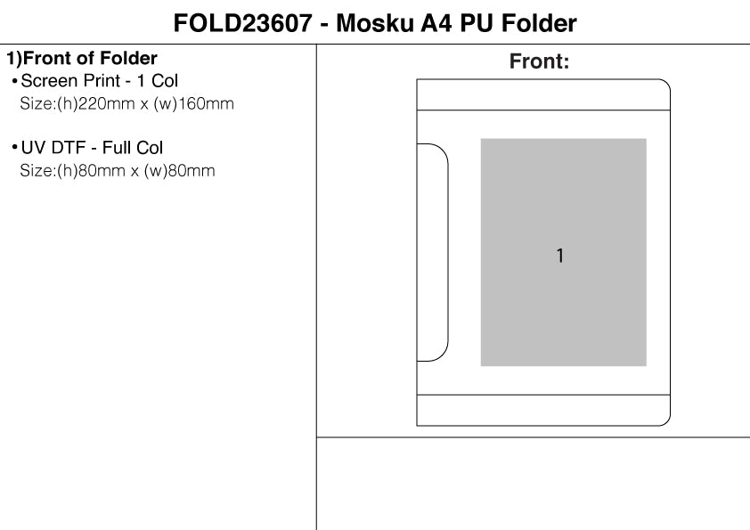 Mosku A4 PU Folder