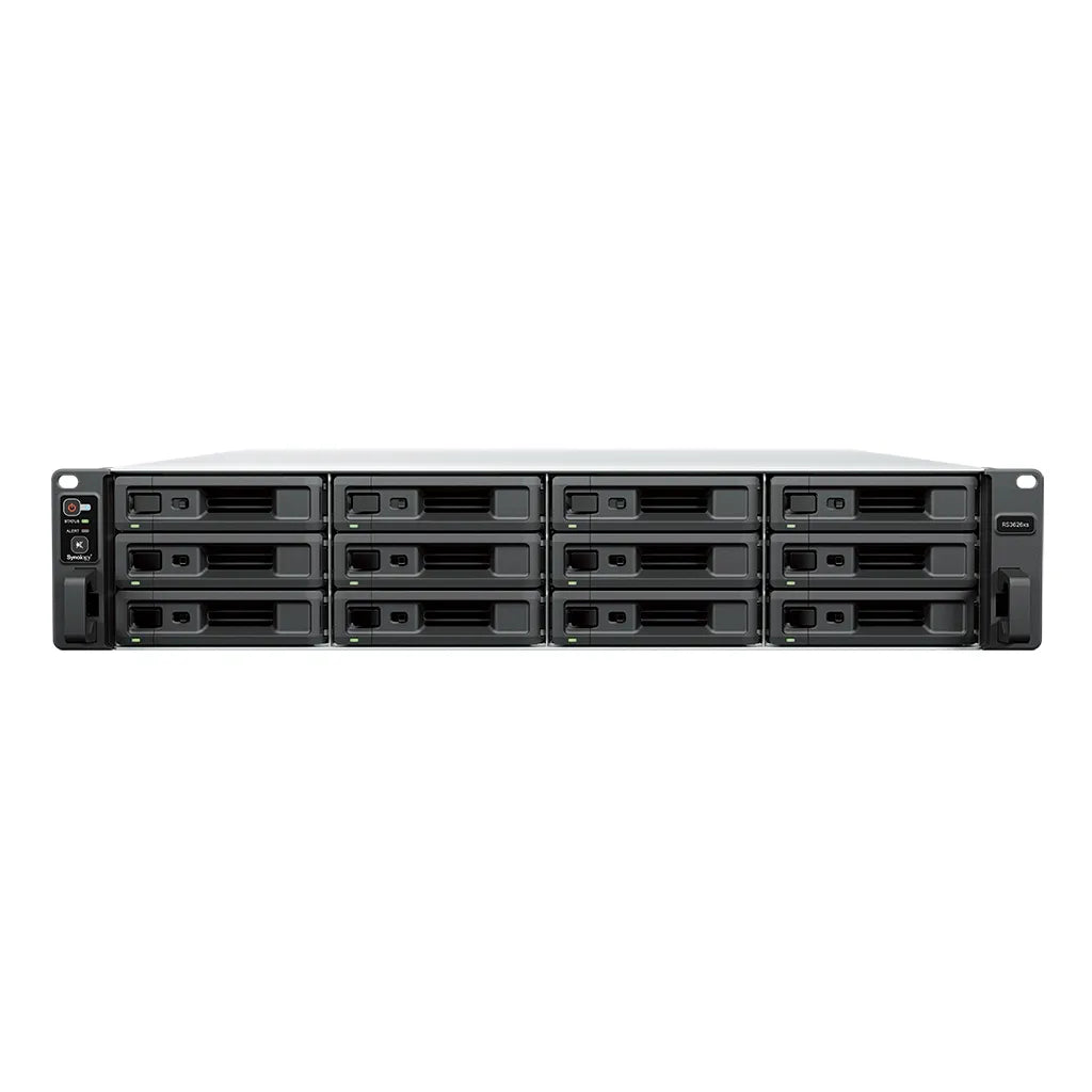 Synology 12-bay 2U rackmount NAS - Intel Xeon CPU; scalable up to 864TB; up to 48GB memory; GPU cards support.