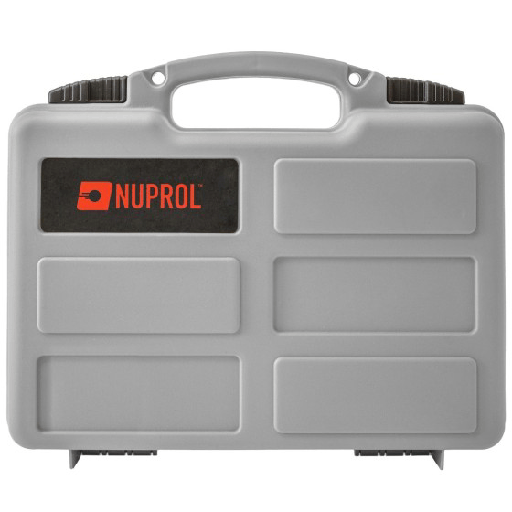 Nuprol Essential Pistol Case IP65 Grey - Pick & Pluck Foam Protective Airsoft Gun Case