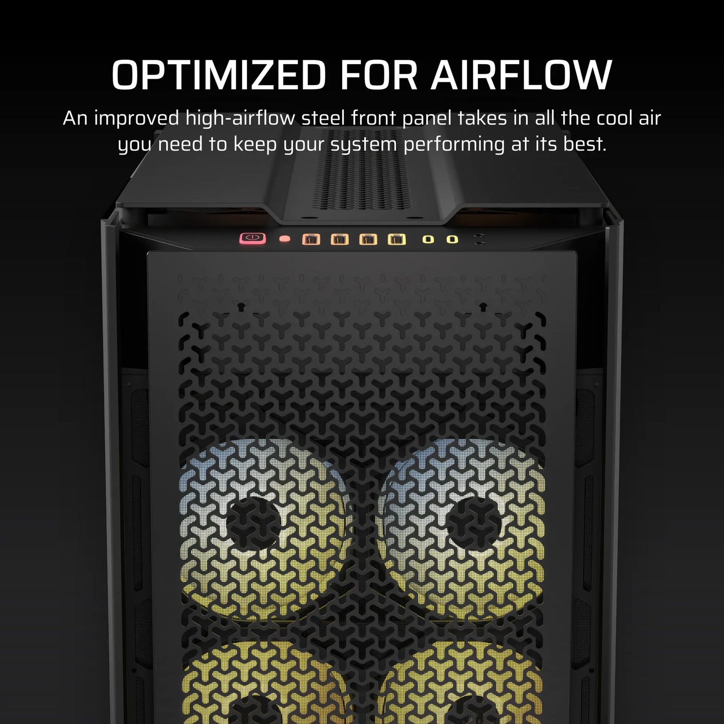 iCUE LINK 9000D AIRFLOW Tempered Glass Super-Tower; Supports  18x 120mm fans - Black