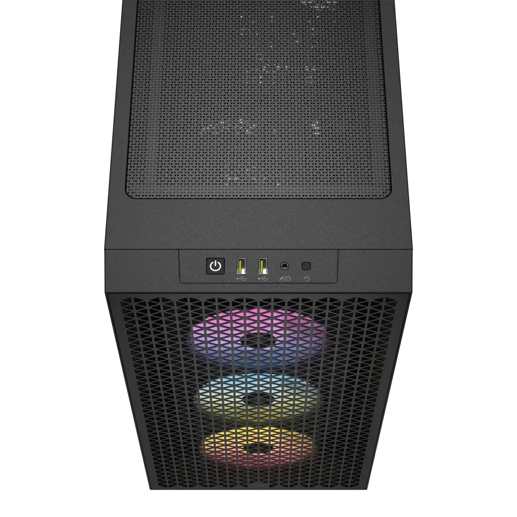 3000D RGB AIRFLOW Black Mid-Tower PC Case; 2x 3.5'' |  2x 2.5'' Drive Bays; Up to 360mm Radiator compatible; 3x 120mm fan incl