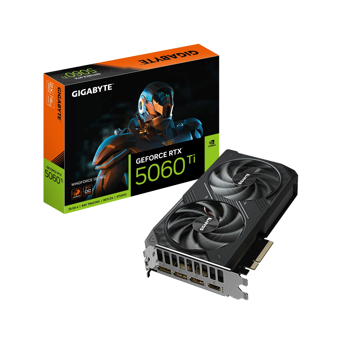 GIGABYTE NVIDIA RTX5060 Ti WINDFORCE2 OC 16GB GDDR7/ DP x3/ HDMI x1/ support 8K.