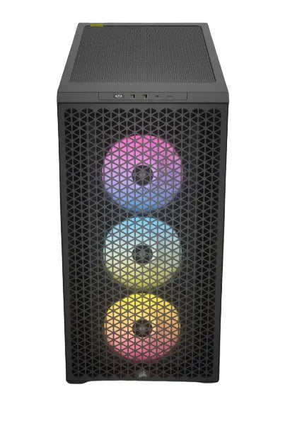 3000D RGB AIRFLOW Black Mid-Tower PC Case; 2x 3.5'' |  2x 2.5'' Drive Bays; Up to 360mm Radiator compatible; 3x 120mm fan incl