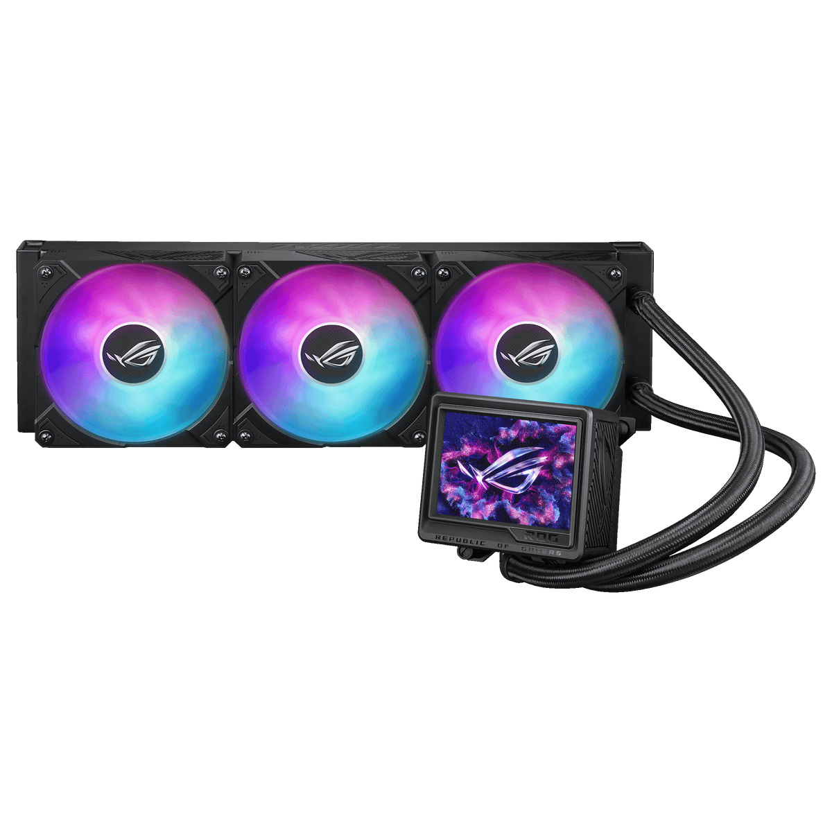 ASUS Cooler Water block dimention: 89x91x108 mm. Block Material (CPU Plate):Copper. Radiator Dimension: 399.5x120x30mm