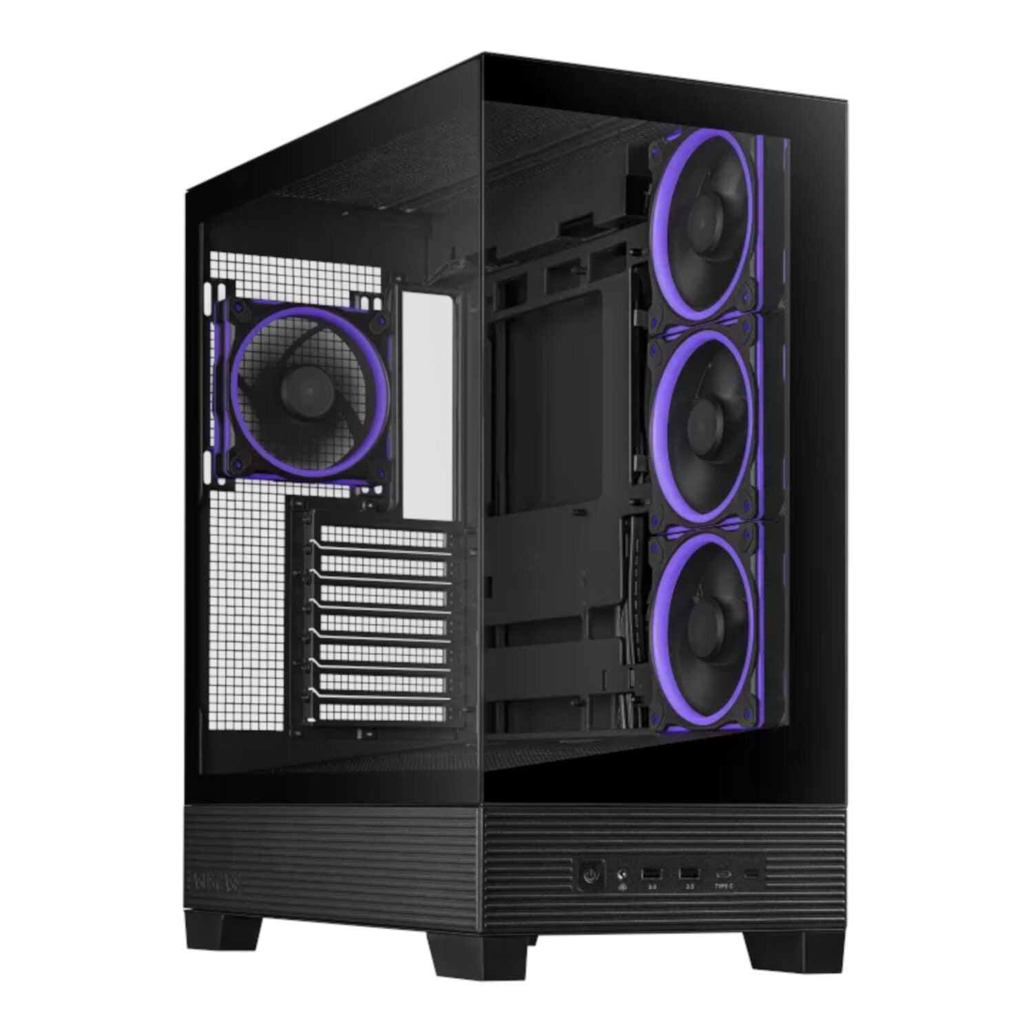 Asus A31 PLUS Mid Tower ATX Chassis - Black - Guards On Duty Shop & Security Guards