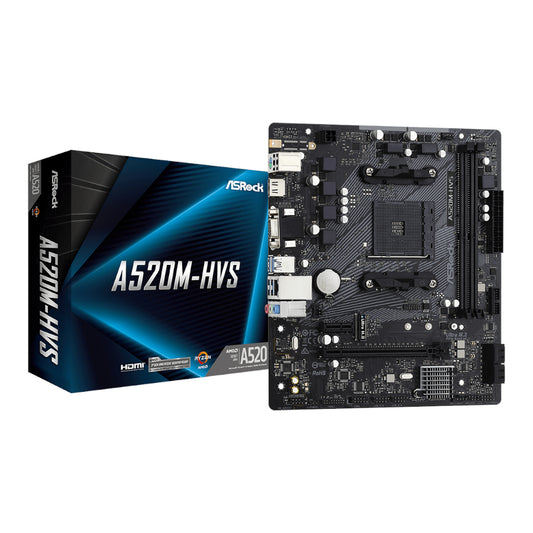 ASRock A520M-HVS AMD AM4 M-ATX Motherboard - Guards On Duty Shop & Security Guards