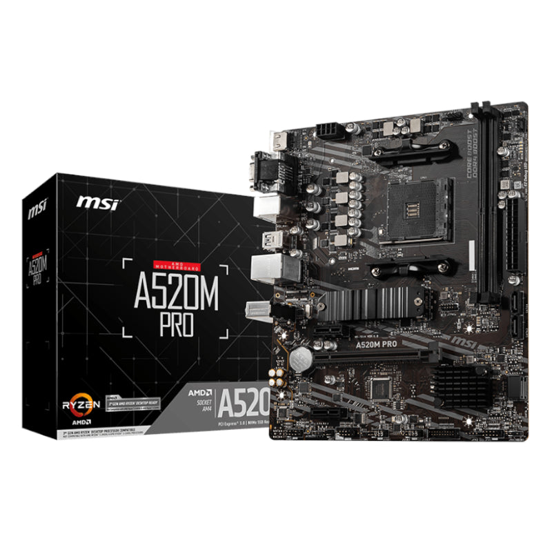 MSI A520M-PRO AMD AM4 MATX Gaming Motherboard - Guards On Duty Shop & Security Guards