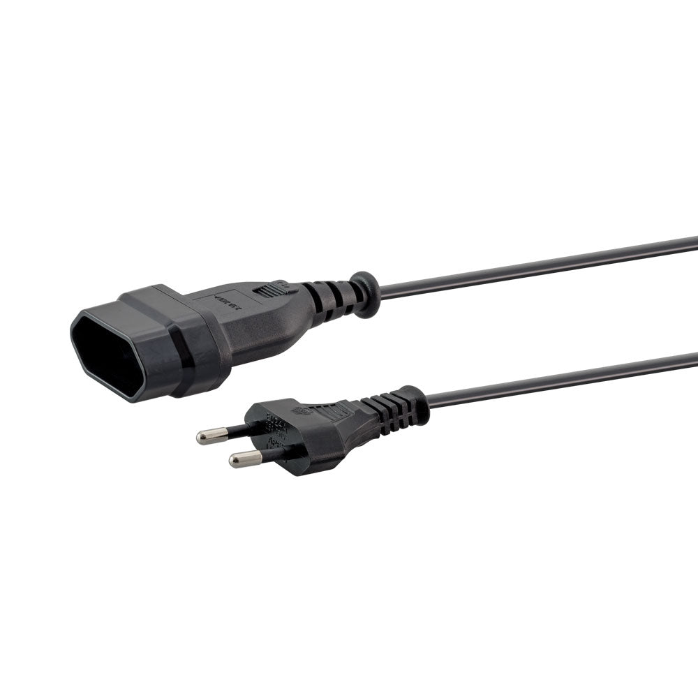 1m 2-pin Euro Plug to 2-pin Euro Socket — LinkQnet | Guards on Duty Shop