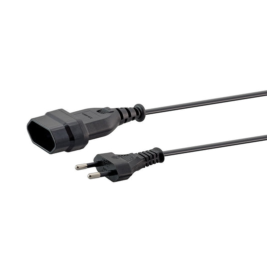 1m 2-pin Euro Plug to 2-pin Euro Socket — LinkQnet | Guards on Duty Shop
