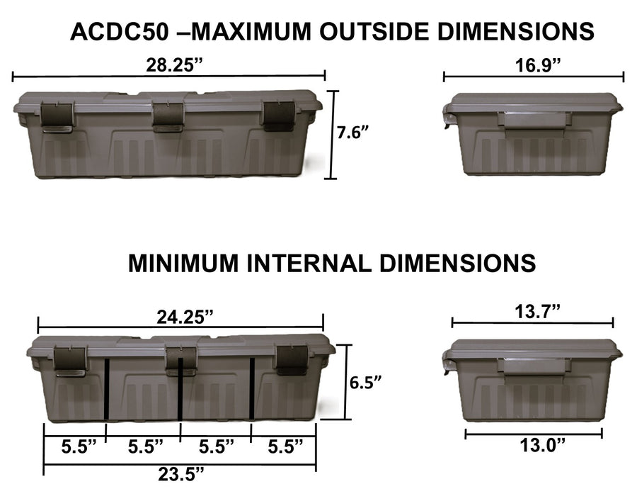 MTM AMMO CRATE LARGE DIV UTILITY DE — MTM-ACDC50