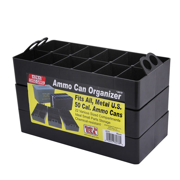 MTM AMMO ORGANISER ( 3-PACK) BLACK — MTM-ACO