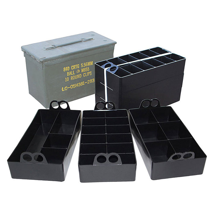 MTM AMMO ORGANISER ( 3-PACK) BLACK — MTM-ACO