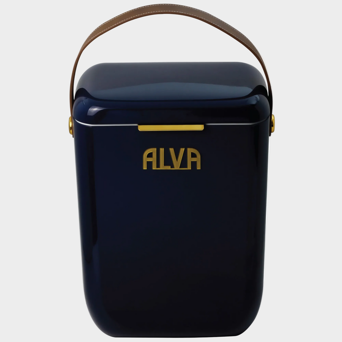 Alva 10L Cooler Box With Leather Strap - Midnight Blue