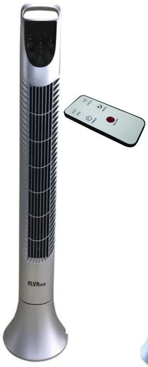 Alva Air 92Cm Silver Plastic Tower Fan