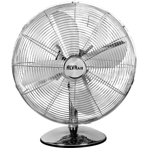 Alva Air 30Cm Chrome Metal Desktop Fan