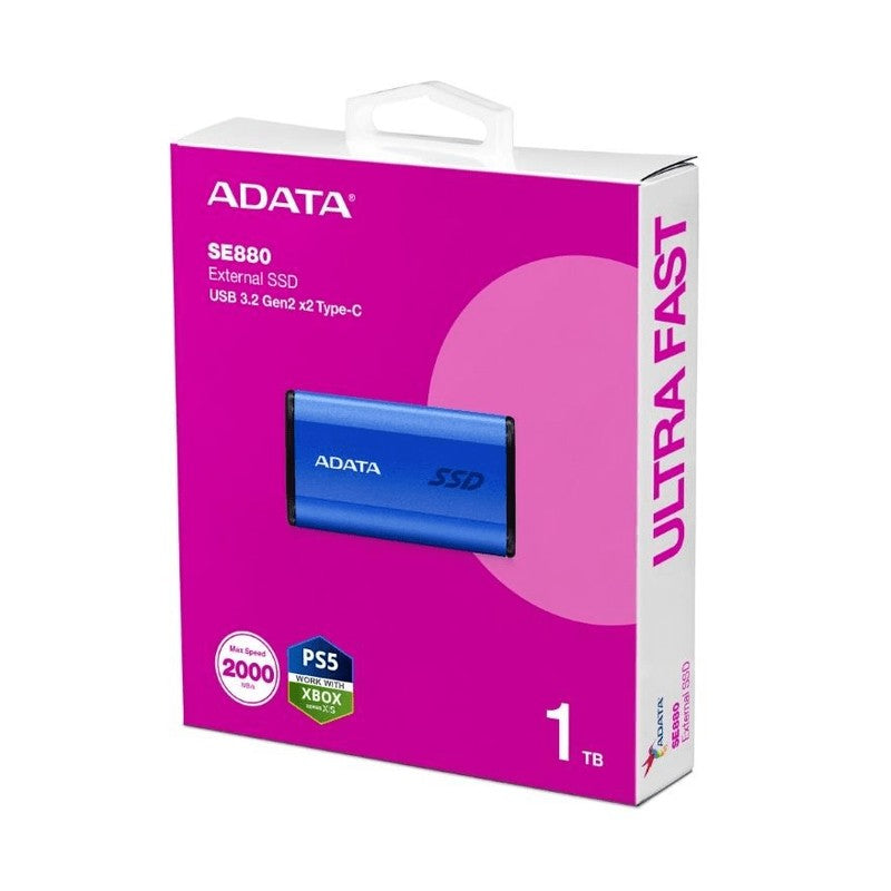 Adata AELI-SE880-1TCBU - ADATA SE 880 PORTABLE  SSD 1TB BLUE