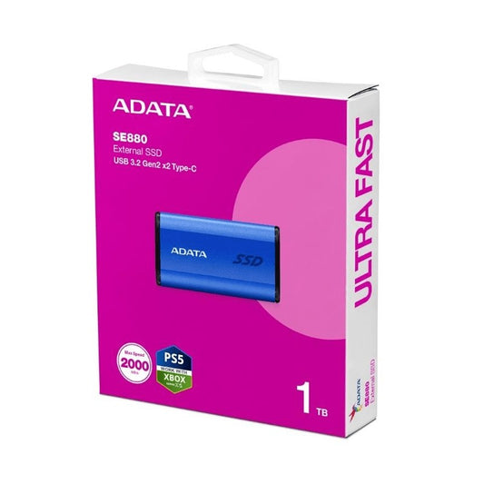 Adata AELI-SE880-1TCBU - ADATA SE 880 PORTABLE  SSD 1TB BLUE
