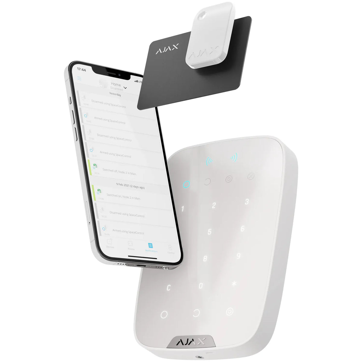 Ajax KeyPad Plus Jeweller – Wireless Keypad with RFID