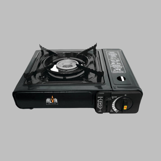 Alva Single Burner Butane Canister Stove + Carry Case - Alva Single Burner Butane Canister Stove