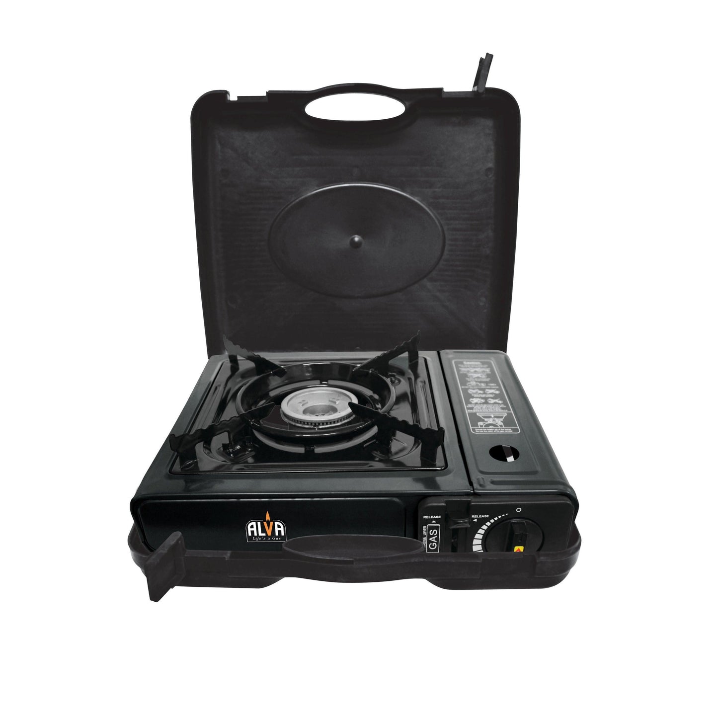Alva Single Burner Butane Canister Stove + Carry Case - Alva Single Burner Butane Canister Stove