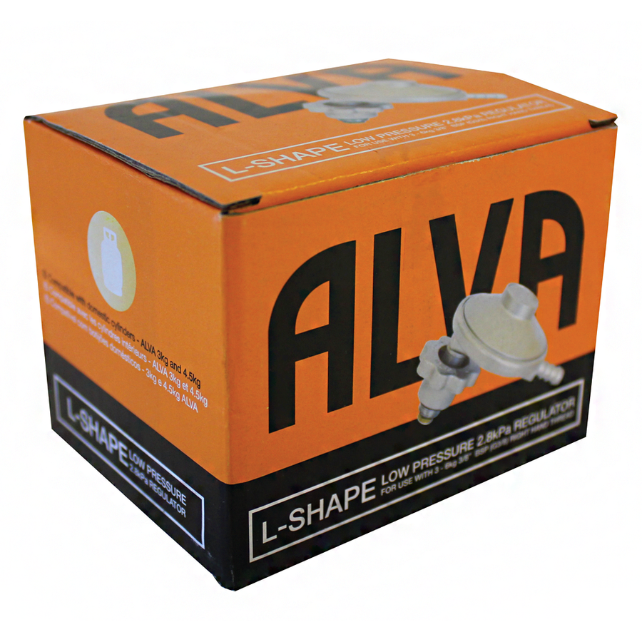 Alva L-Shape Gas Regulator In Box - Alva L-Shape Gas Regulator
