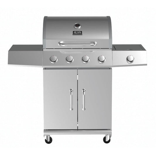 Alva Kalahari 4-Burner Stainless Steel Gas BBQ With Side Burner - Alva Kalahari 4-Burner
