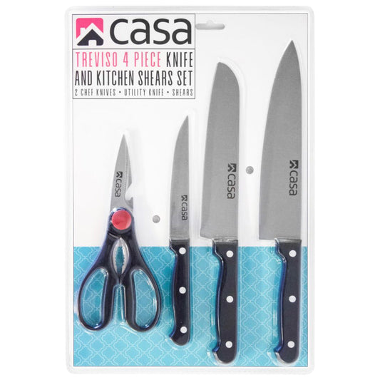 CASA Treviso 4-Piece Kitchen Set Knives and Food Shears - Guards On Duty Shop & Security Guards