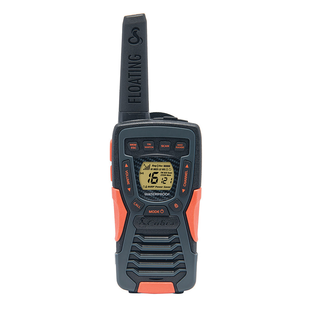 Cobra AM1055 Floating Waterproof Two-Way Radio (2-Pack) - 12km