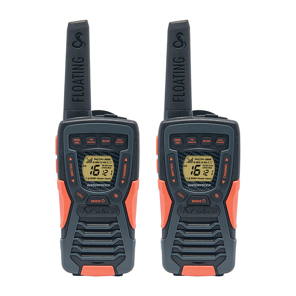 Cobra AM1055 Floating Waterproof Two-Way Radio (2-Pack) - 12km