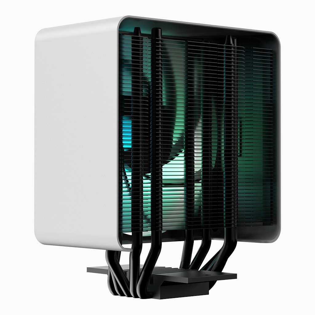 Aerocool APNX AP1-V White ARGB CPU Air Cooler - up to 245W - LGA 1700/1200/115X AM4/AM5.