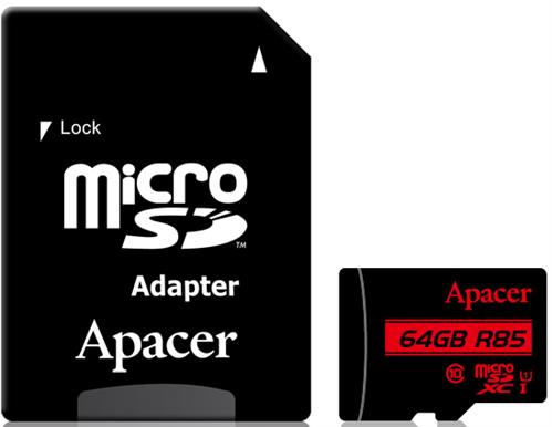 Apacer 64Gb Class 10 Micro-Sd+Adaptor