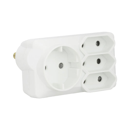 3x 6a (2-prong), 1x 10a (shuko) to Sa Adapter — LinkQnet | Guards on Duty Shop
