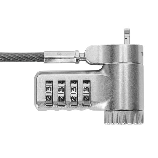 TARGUS DECON ULTIMATE UNIVERSAL RESETTABLE COMBINATION LOCK UNIQUE ADAPTABLE LOCK HEAD TRANSFORMS THE LOCK TO FIT THE LOCK SLOT AT A TWIST OF A DIAL, ELIMINATES THE NEED FOR INTERCHANGEABLE HEADS - Guards On Duty Shop & Security Guards