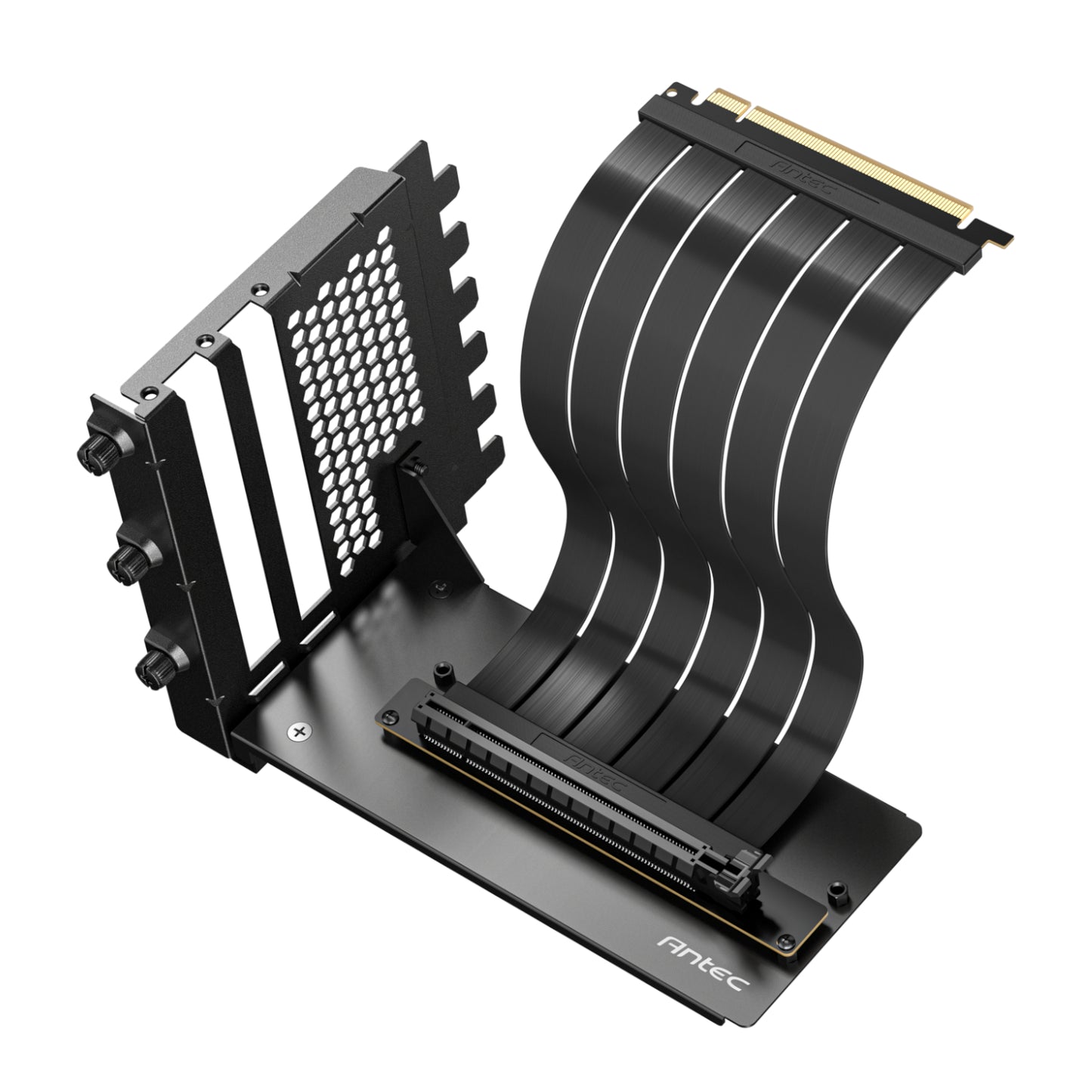 Antec PCI-E 4.0 Riser Cable Vertical Bracket Kit (200mm) - Black - Guards On Duty Shop & Security Guards