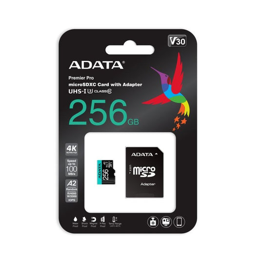 Adata AUSDX256GUICL10A1-RA1 - ADATA CLASS 10 MICRO UHS 256GB + ADAPTER