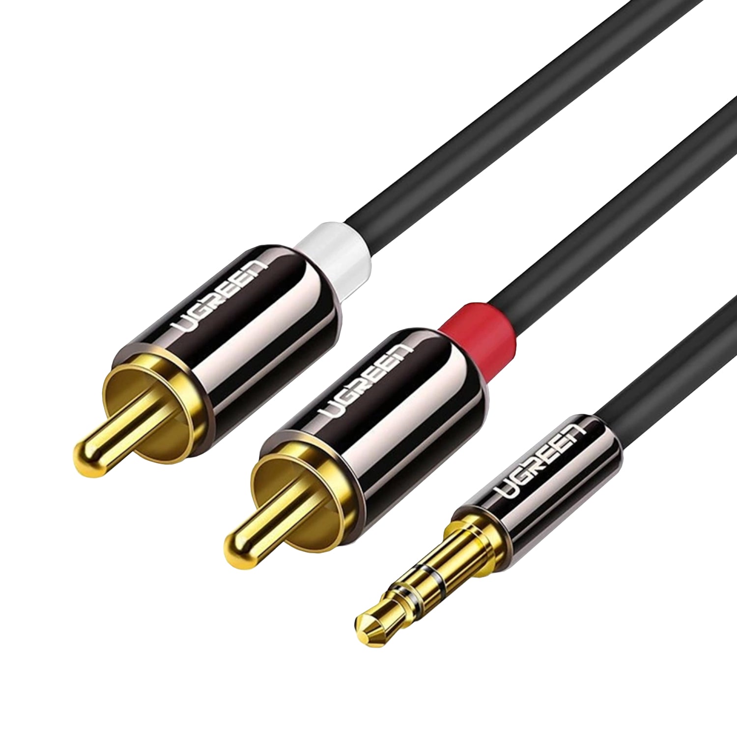 UGREEN AV116 RCA to AUX 3.5mm Audio Cable 1M - Black - Guards On Duty Shop & Security Guards