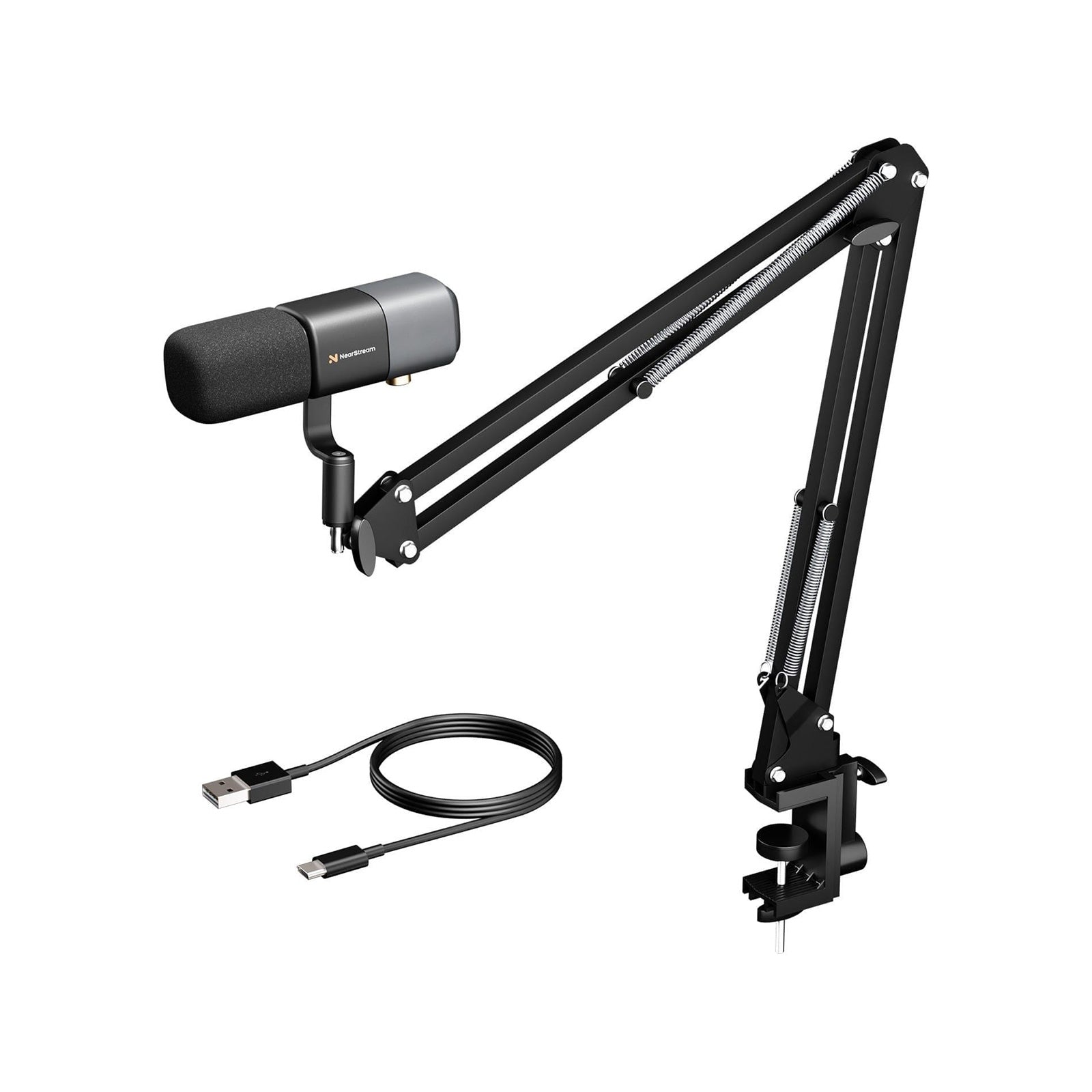 NearStream Podcast/Studio Condenser Microphone with Metal Boom Arm Stand - Guards On Duty Shop & Security Guards