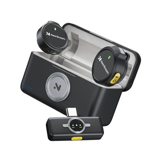 NearStream AWM25T AI Noise-Canceling All-In-One Lavalier Wireless Microphone Kit - Guards On Duty Shop & Security Guards