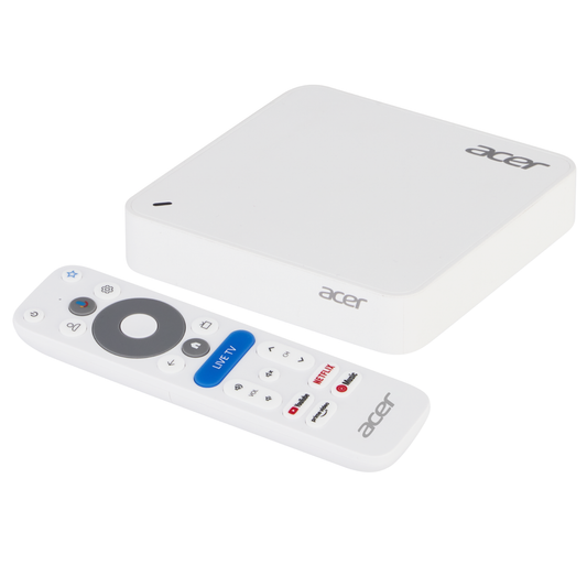 Acer AiTV 4K UHD Google Streaming Device 2GB 16/32-bit DDR4 LPDDR4 RAM; 32GB Storage