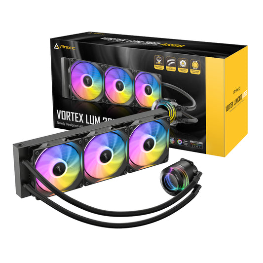 Antec VORTEX LUM 360 ARGB AIO CPU Liquid Cooler - Black - Guards On Duty Shop & Security Guards