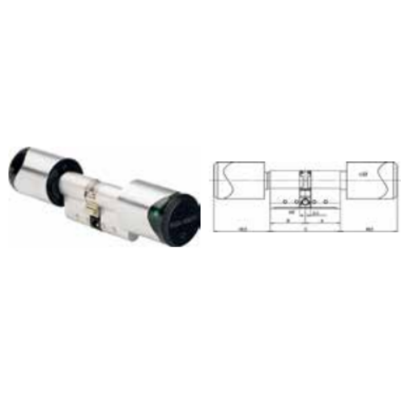 ASSA ABLOY Aperio C100, Euro Profile Double Cylinder | Length 30/30mm (505201C0-0001)