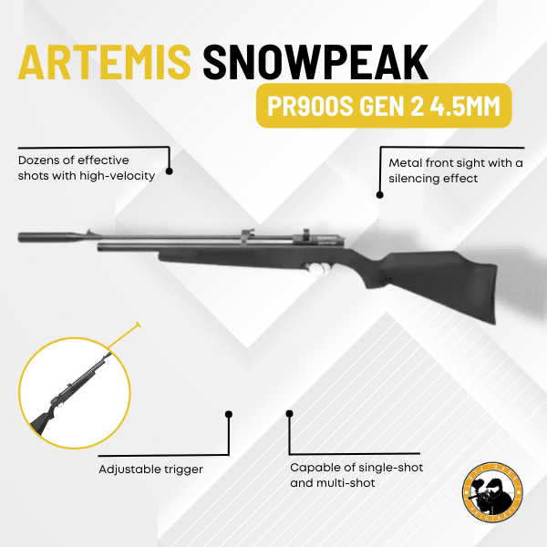 Artemis SnowPeak PR900S 4.5mm Black - Air Rifle