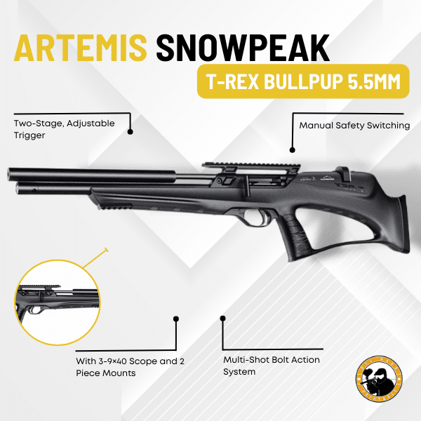 Artemis SnowPeak T Rex Bullpup 5.5mm Black Artemis SnowPeak T Rex