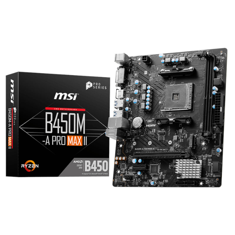 MSI B450M-APRO MAX II AMD AM4 MATX Gaming Motherboard - Guards On Duty Shop & Security Guards