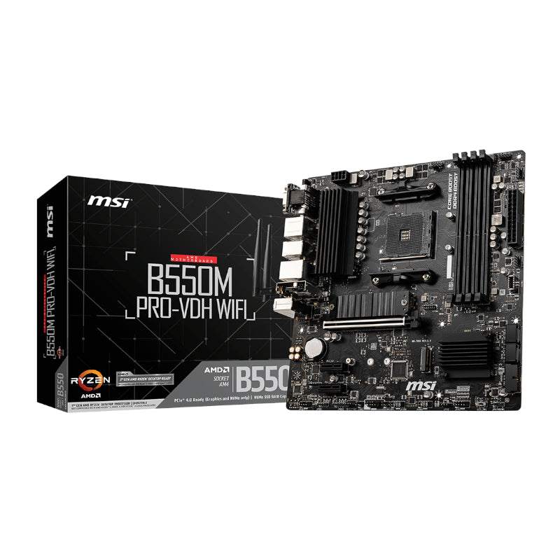 MSI B550M PRO-VDH WIFI AMD AM4 MATX Gaming Motherboard - Guards On Duty Shop & Security Guards