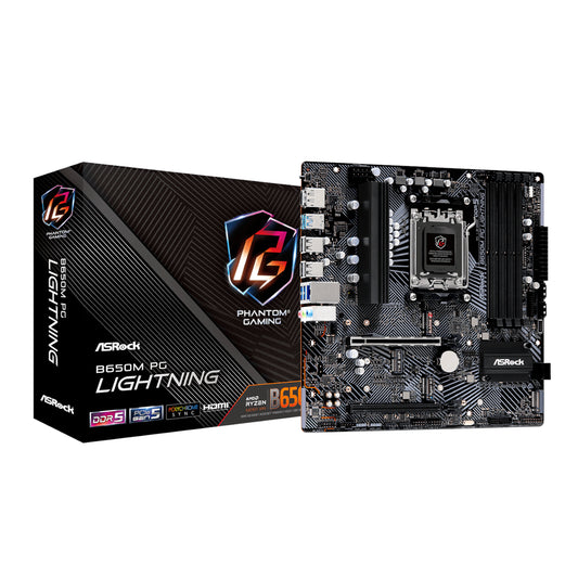 ASRock B650M PG Lightning AMD AM5 Micro ATX Motherboard - Guards On Duty Shop & Security Guards