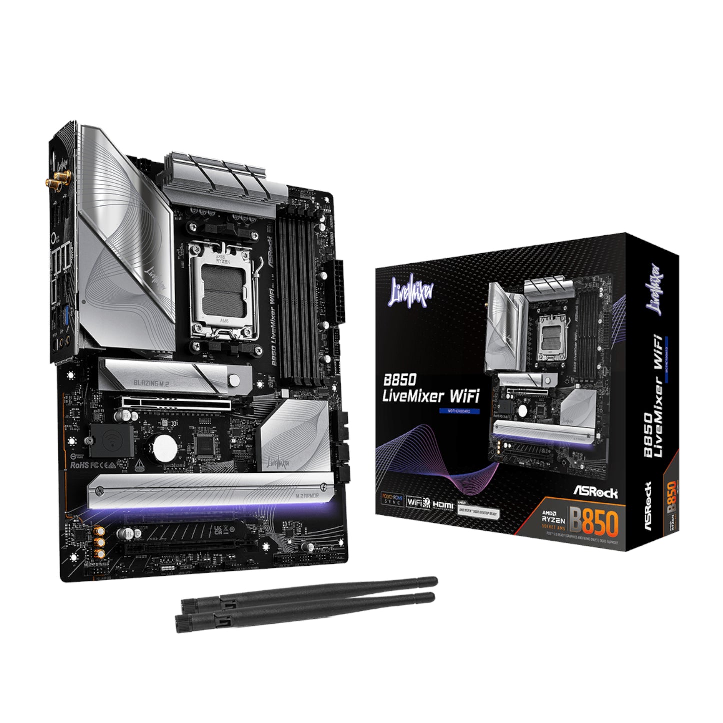 ASRock B850 LiveMixer WiFi AM5 ATX Gaming Motherboard - Guards On Duty Shop & Security Guards