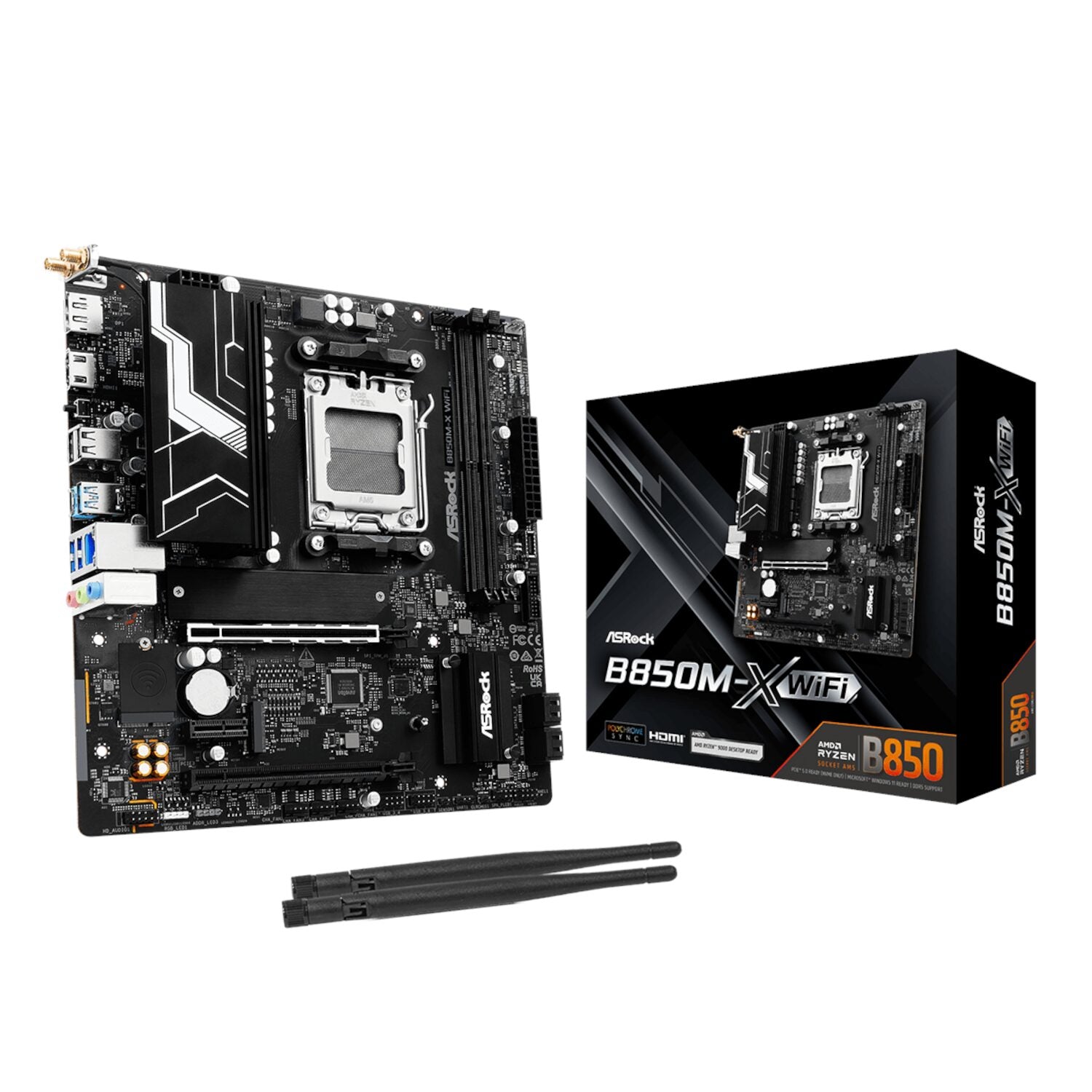 ASRock B850M-X WiFi AM5 Micro ATX Motherboard (DDR5, PCIe 5.0, Wi-Fi 6E) - Guards On Duty Shop & Security Guards