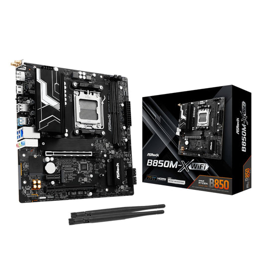 ASRock B850M-X WiFi AM5 Micro ATX Motherboard (DDR5, PCIe 5.0, Wi-Fi 6E) - Guards On Duty Shop & Security Guards
